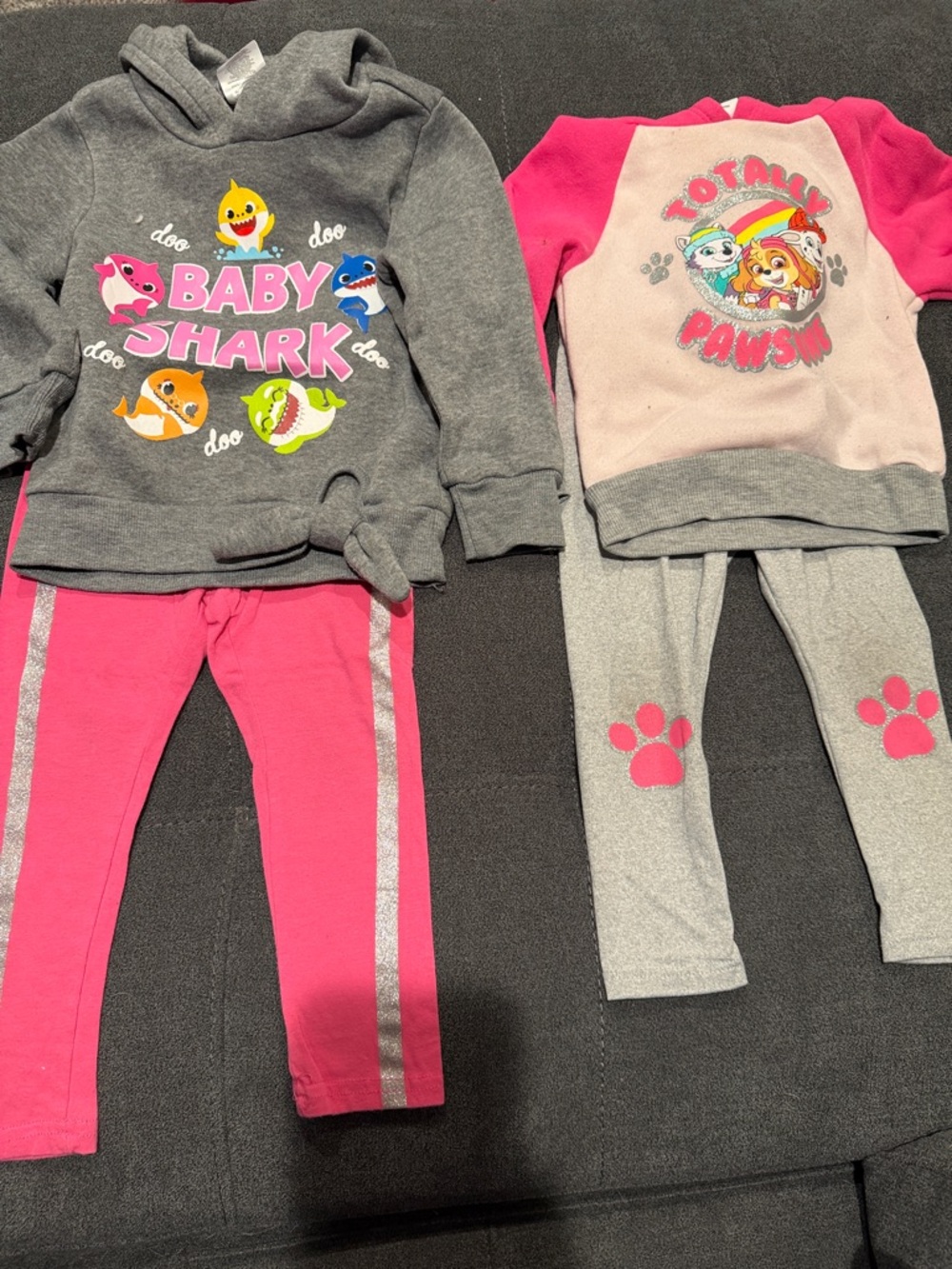 Baby Shark and Paw Patrol Toddler Hoodie Sets
